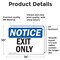 Signmission Exit Sign, Vinyl Decal, 14 in W, 10 in H, Exit Only OS-2PACK-NS-D-1014-L-12232 - alternate 2
